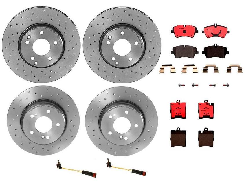 Brembo Brake Pads and Rotors Kit - Front and Rear (300mm/290mm) (Xtra) (Ceramic)